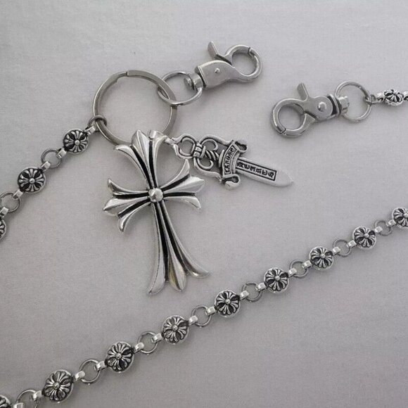 Cross Pants Wallet Chain Biker Trucker Keychain Jean Key Chain for Men W… - Picture 6 of 7